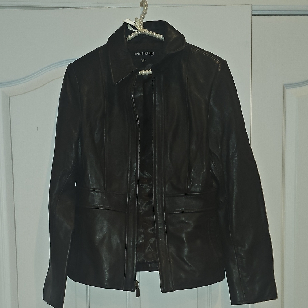 Anne Klein Women's Black Leather Jacket